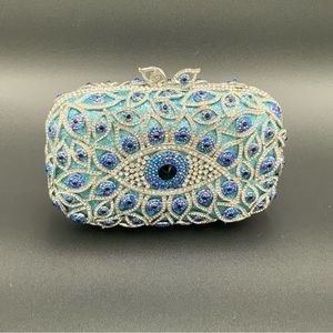 Evil eye Rhinestone clutch
